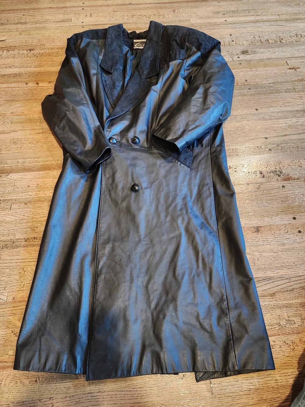 G-III Leather Trench Coat with Global Identity Label